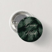 Badge Rond 2,50 Cm bouton de sorcière verte (Devant & derrière)