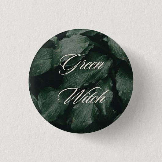 Badge Rond 2,50 Cm bouton de sorcière verte (Devant)
