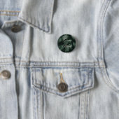 Badge Rond 2,50 Cm bouton de sorcière verte (En situation)