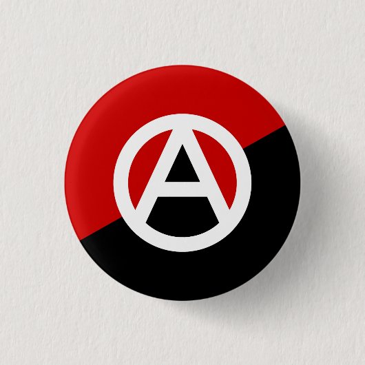 Badge Rond 2,50 Cm Bouton de symbole d'Anarcho-Syndicalisme, SM de (Devant)