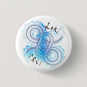 Badge Rond 2,50 Cm Bouton de symbole de Loki