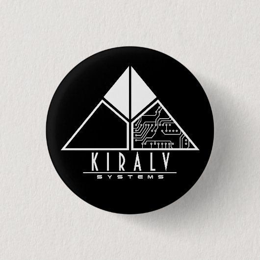 Badge Rond 2,50 Cm Bouton de systèmes de Kiralv (Devant)