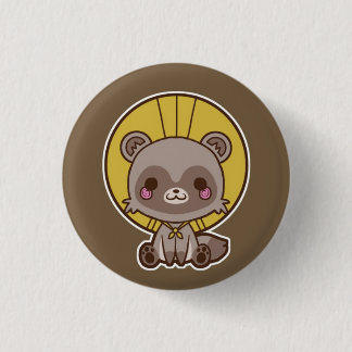 Badge Rond 2,50 Cm Bouton de Tanuki (chien de Raccon)