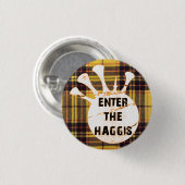 BADGE ROND 2,50 CM BOUTON DE TARTAN DE MCLEOD (Devant & derrière)