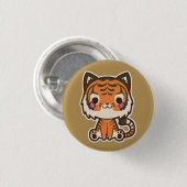 Badge Rond 2,50 Cm Bouton de tigre (Devant & derrière)