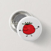 Badge Rond 2,50 Cm Bouton de tomate (Devant & derrière)