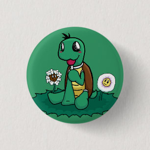 Badge Rond 2,50 Cm Bouton de tortue