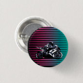 Badge Rond 2,50 Cm Bouton de Vaporwave Moto (Devant & derrière)