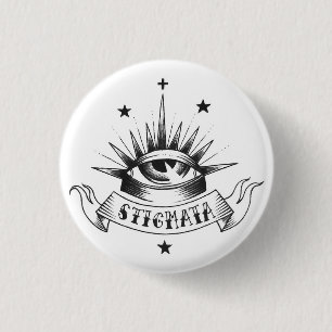 Badge Rond 2,50 Cm bouton de vieille école de stigmates