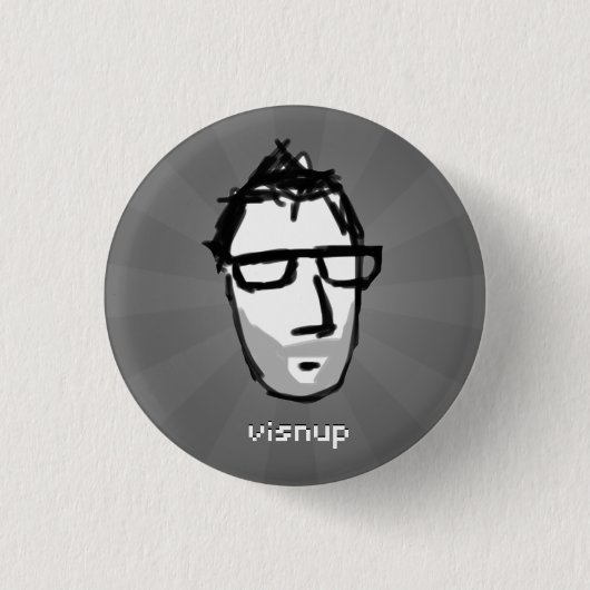 Badge Rond 2,50 Cm bouton de visnup (noir) (Devant)