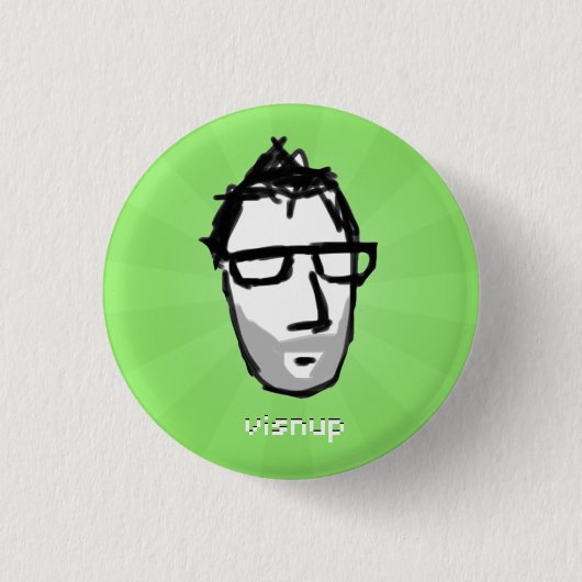 Badge Rond 2,50 Cm bouton de visnup (vert) (Devant)