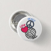 Badge Rond 2,50 Cm Bouton de volleyball (Devant & derrière)