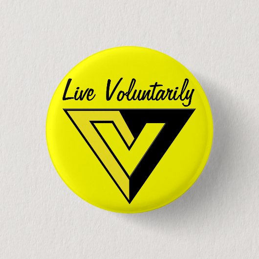 Badge Rond 2,50 Cm Bouton de Voluntaryist (Devant)