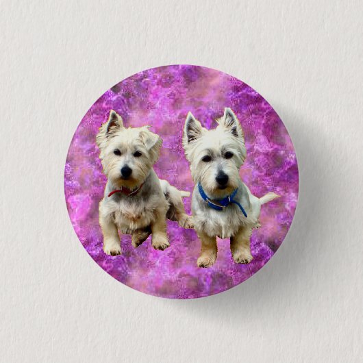 Badge Rond 2,50 Cm Bouton de Westies (Devant)