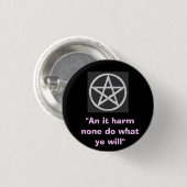 Badge Rond 2,50 Cm Bouton de Wiccan (Devant & derrière)