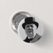 Badge Rond 2,50 Cm Bouton de Winston Churchill (Devant & derrière)