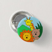 Badge Rond 2,50 Cm Bouton de "zoo" (Devant & derrière)