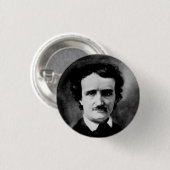 Badge Rond 2,50 Cm Bouton d'Edgar Allan Poe (Devant & derrière)