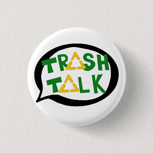 Badge Rond 2,50 Cm Bouton d'entretien de déchets (Devant)