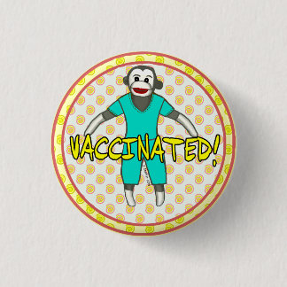 Badge Rond 2,50 Cm Bouton d'épingle vaccin contre le singe de réserve