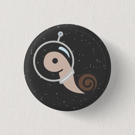 Badge Rond 2,50 Cm Bouton d'escargot de l'espace (Devant)
