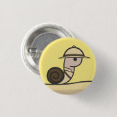 Badge Rond 2,50 Cm Bouton d'escargot de safari (Devant & derrière)