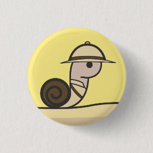 Badge Rond 2,50 Cm Bouton d'escargot de safari