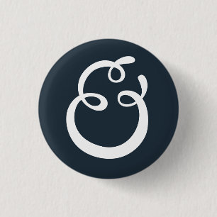 Badge Rond 2,50 Cm Bouton d'esperluète