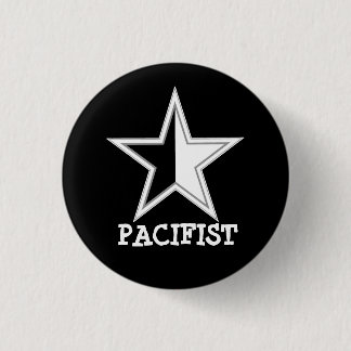 Badge Rond 2,50 Cm bouton d'étoile d'Anarcho-pacifiste