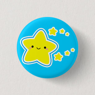 Badge Rond 2,50 Cm Bouton d'étoiles