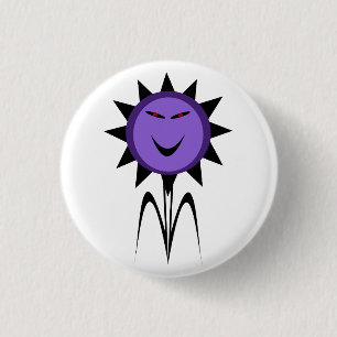 Badge Rond 2,50 Cm Bouton d'Halloween Kawaii Goth Flower