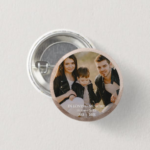 Badge Rond 2,50 Cm Bouton d'hommage commémoratif personnalisé - Perso