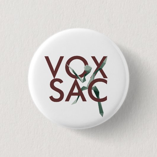 Badge Rond 2,50 Cm Bouton d'humain de VOX (Devant)