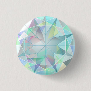 Badge Rond 2,50 Cm Bouton Diamant