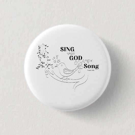 Badge Rond 2,50 Cm Bouton d'illustration du texte biblique (Devant)