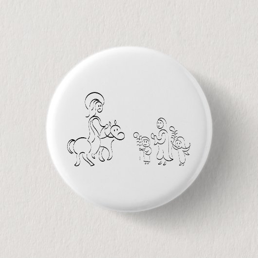 Badge Rond 2,50 Cm Bouton d'illustration du texte biblique (Devant)