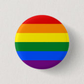 Badge Rond 2,50 Cm Bouton d'indicateur arc-en-ciel LGBTQA+ (Devant)