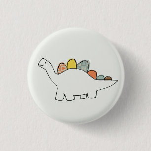 Badge Rond 2,50 Cm Bouton Dinosaur