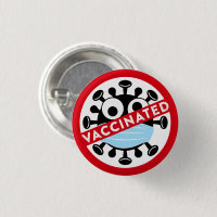 Bouton d'insigne coloré vaccin amusant