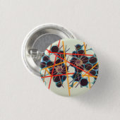 Badge Rond 2,50 Cm Bouton d'intersections de phytoplancton (Devant & derrière)