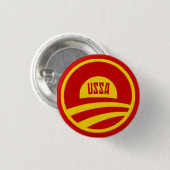 Badge Rond 2,50 Cm Bouton d'Obama USSA (Devant & derrière)