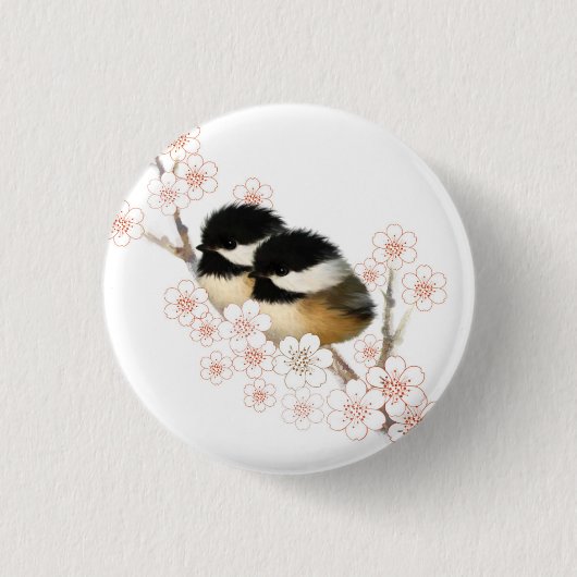 Badge Rond 2,50 Cm Bouton d'oiseau de poulet (Devant)
