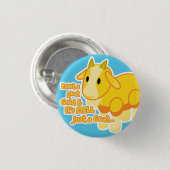 Badge Rond 2,50 Cm Bouton d'or de chèvre (Devant & derrière)