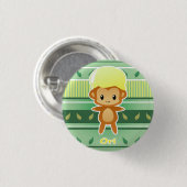 Badge Rond 2,50 Cm Bouton d'Ori (Devant & derrière)