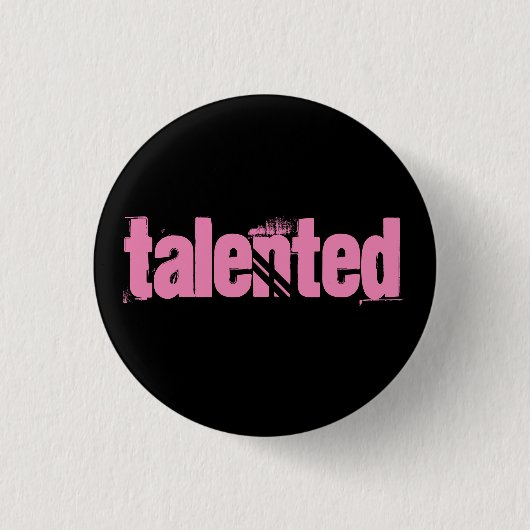 Badge Rond 2,50 Cm Bouton doué rose (Devant)