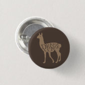 Badge Rond 2,50 Cm Bouton Drama Llama (Devant & derrière)