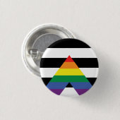 Badge Rond 2,50 Cm Bouton Drapeau Ally Pride droite (Devant & derrière)