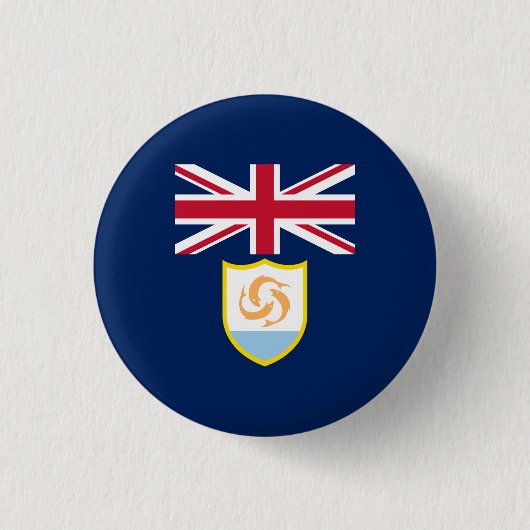 Badge Rond 2,50 Cm Bouton Drapeau Anguilla Patriotique (Devant)