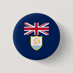 Badge Rond 2,50 Cm Bouton Drapeau Anguilla Patriotique