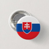 Badge Rond 2,50 Cm Bouton Drapeau de Slovaquie (Devant & derrière)